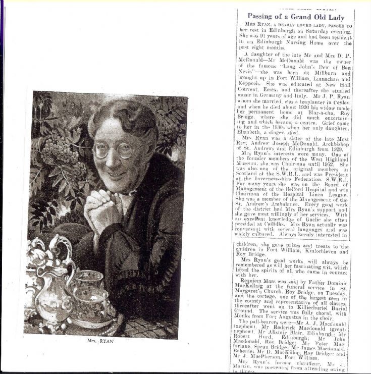 Mrs Ryan Obituary