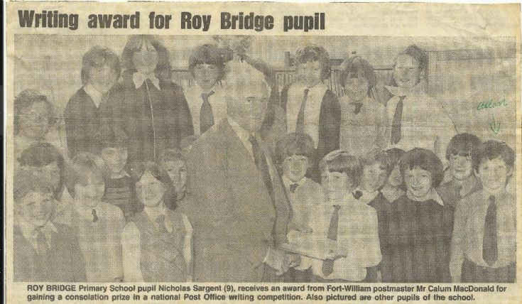 Nicholas Sargent wins writing Award 1990 ?