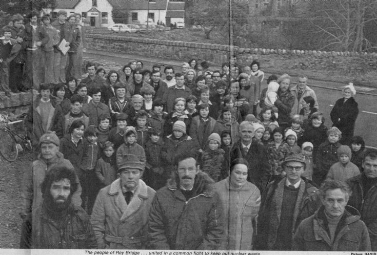 BAND, protest outside the Roy Bridge Hotel 1978