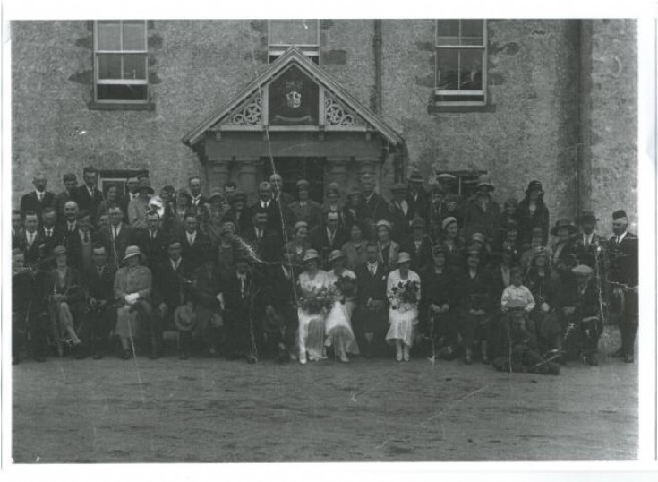 Wedding Party outside Roybridge Hotel