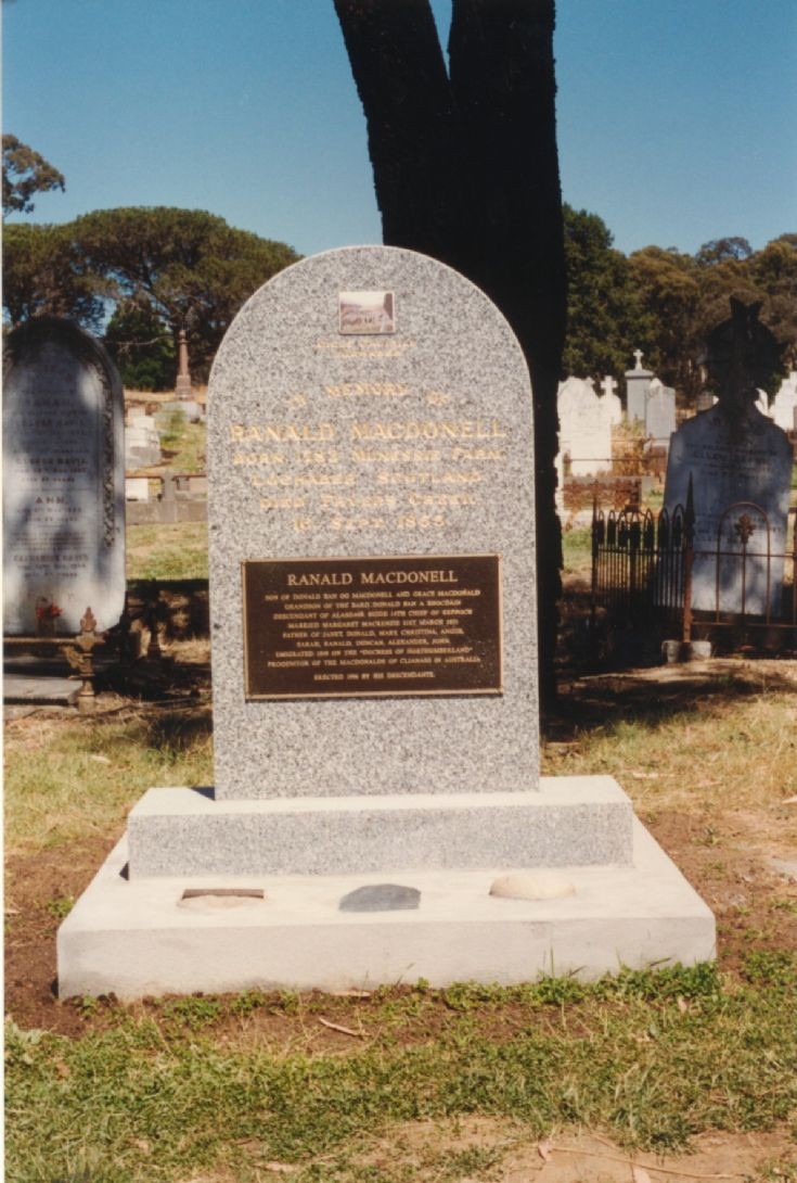 Ranald MacDonell Headstone
