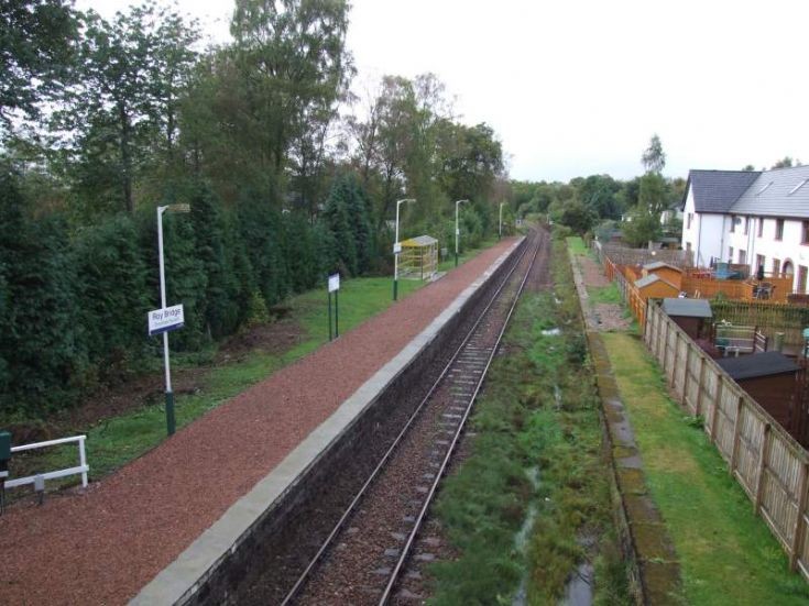 Railway from Bridge with Siding Houses on Right